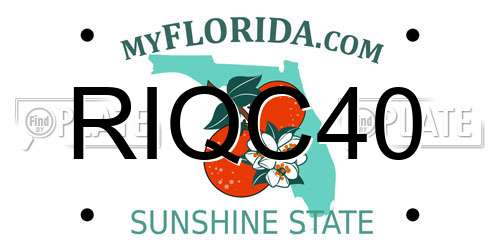RIQC40 Florida License Plate