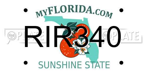 RIR340 Florida License Plate