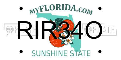 RIR34O Florida License Plate