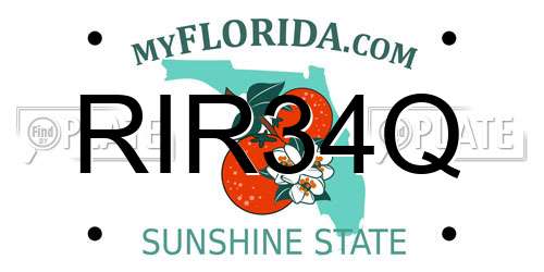 RIR34Q Florida License Plate