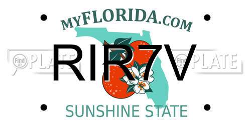 RIR7V Florida License Plate