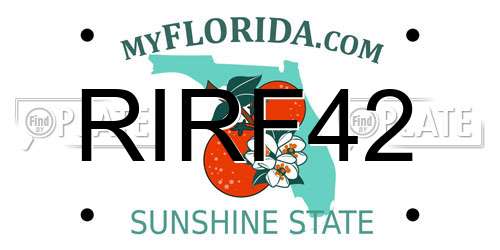 RIRF42 Florida License Plate