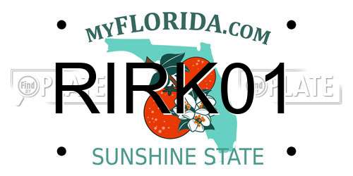 RIRK01 Florida License Plate
