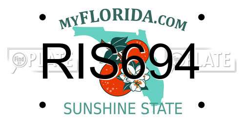 RIS694 Florida License Plate