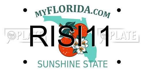 RISI11 Florida License Plate