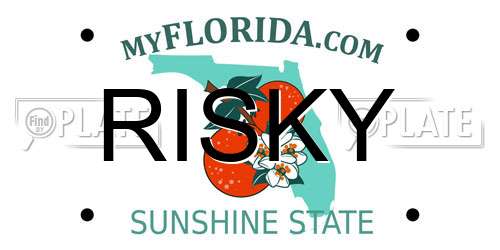 RISKY Florida License Plate