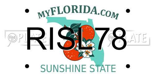 RISL78 Florida License Plate