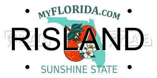 RISLAND Florida License Plate