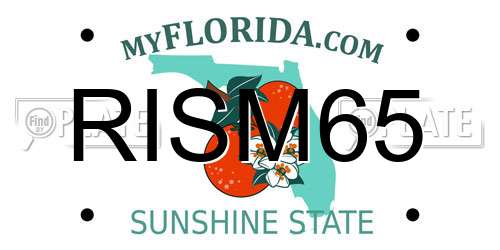 RISM65 Florida License Plate