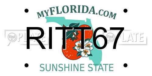 RITT67 Florida License Plate