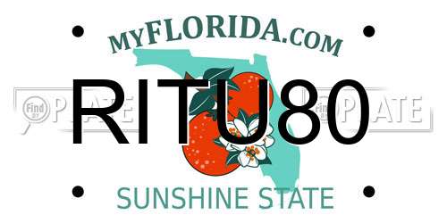 RITU80 Florida License Plate