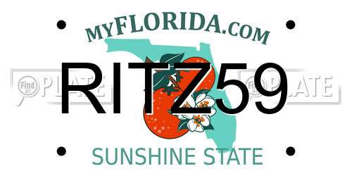 RITZ59 Florida License Plate