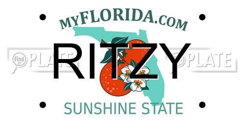 RITZY Florida License Plate