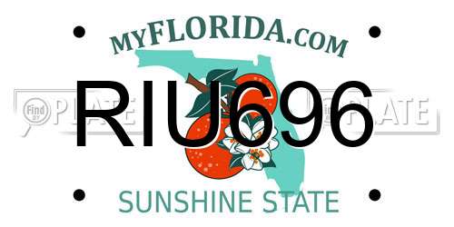 RIU696 Florida License Plate