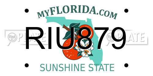 RIU879 Florida License Plate