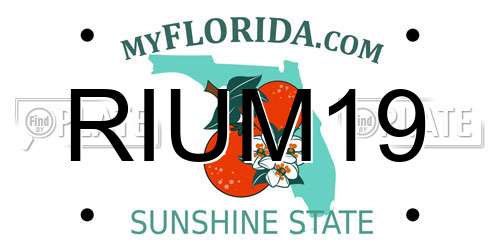 RIUM19 Florida License Plate