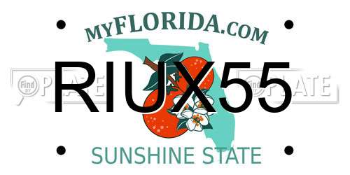 RIUX55 Florida License Plate