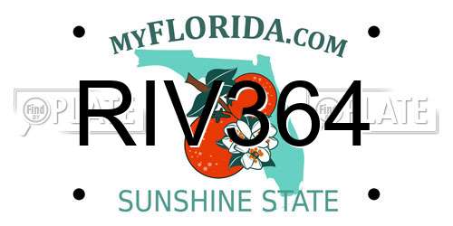 RIV364 Florida License Plate