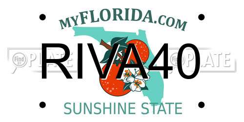 RIVA40 Florida License Plate