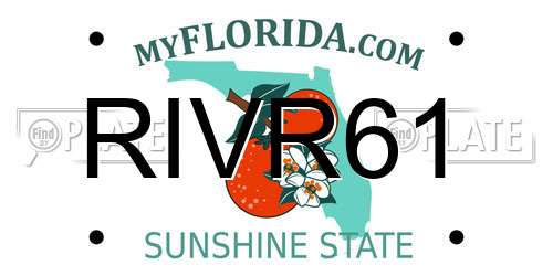 RIVR61 Florida License Plate