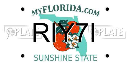 RIY7I Florida License Plate