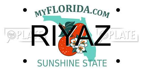 RIYAZ Florida License Plate