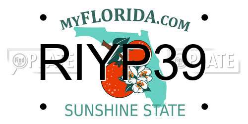 RIYP39 Florida License Plate