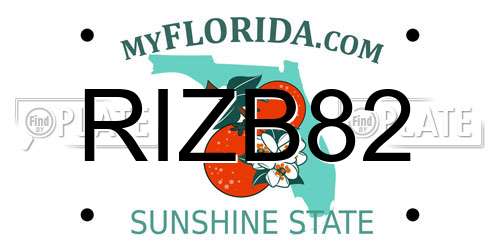 RIZB82 Florida License Plate