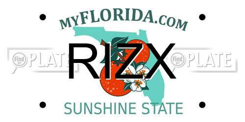 RIZX Florida License Plate