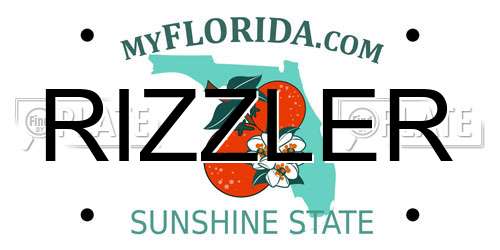 RIZZLER Florida License Plate