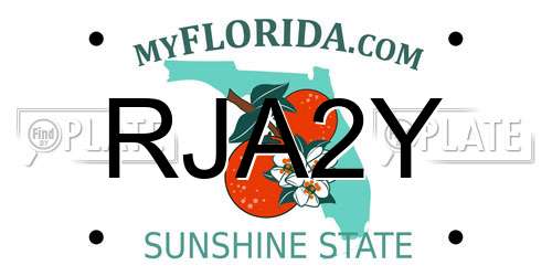 RJA2Y Florida License Plate