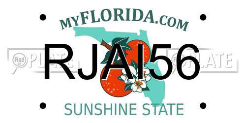 RJAI56 Florida License Plate