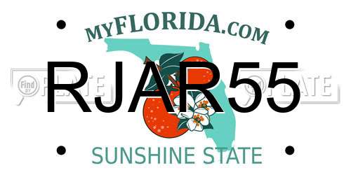 RJAR55 Florida License Plate