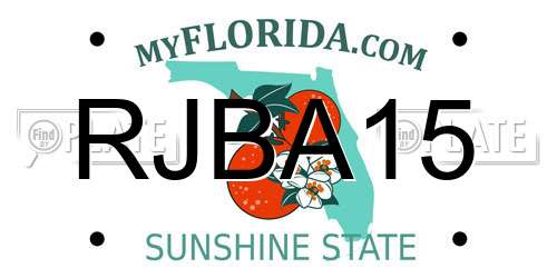 RJBA15 Florida License Plate