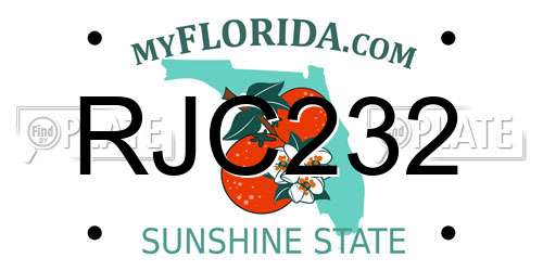 RJC232 Florida License Plate