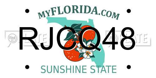 RJCQ48 Florida License Plate