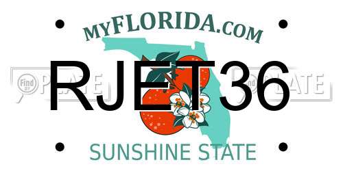 RJET36 Florida License Plate