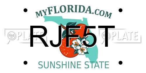 RJF5T Florida License Plate