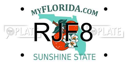 RJF8 Florida License Plate