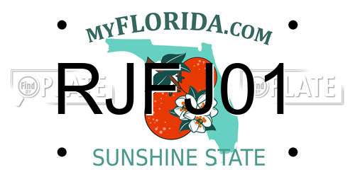 RJFJ01 Florida License Plate