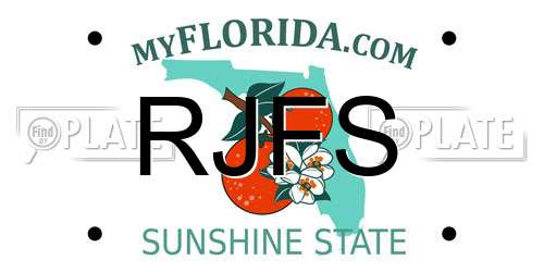 RJFS Florida License Plate