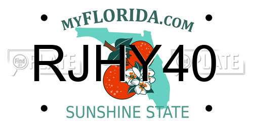 RJHY40 Florida License Plate