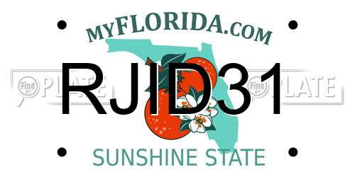 RJID31 Florida License Plate