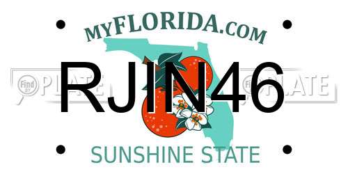 RJIN46 Florida License Plate