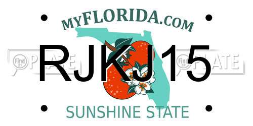 RJKJ15 Florida License Plate