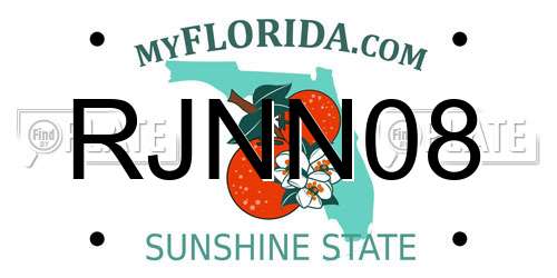 RJNN08 Florida License Plate