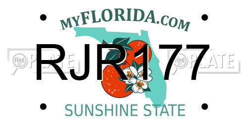 RJR177 Florida License Plate