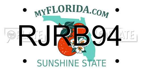 RJRB94 Florida License Plate