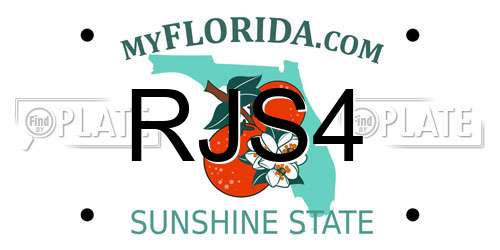 RJS4 Florida License Plate