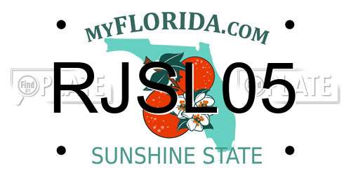 RJSL05 Florida License Plate